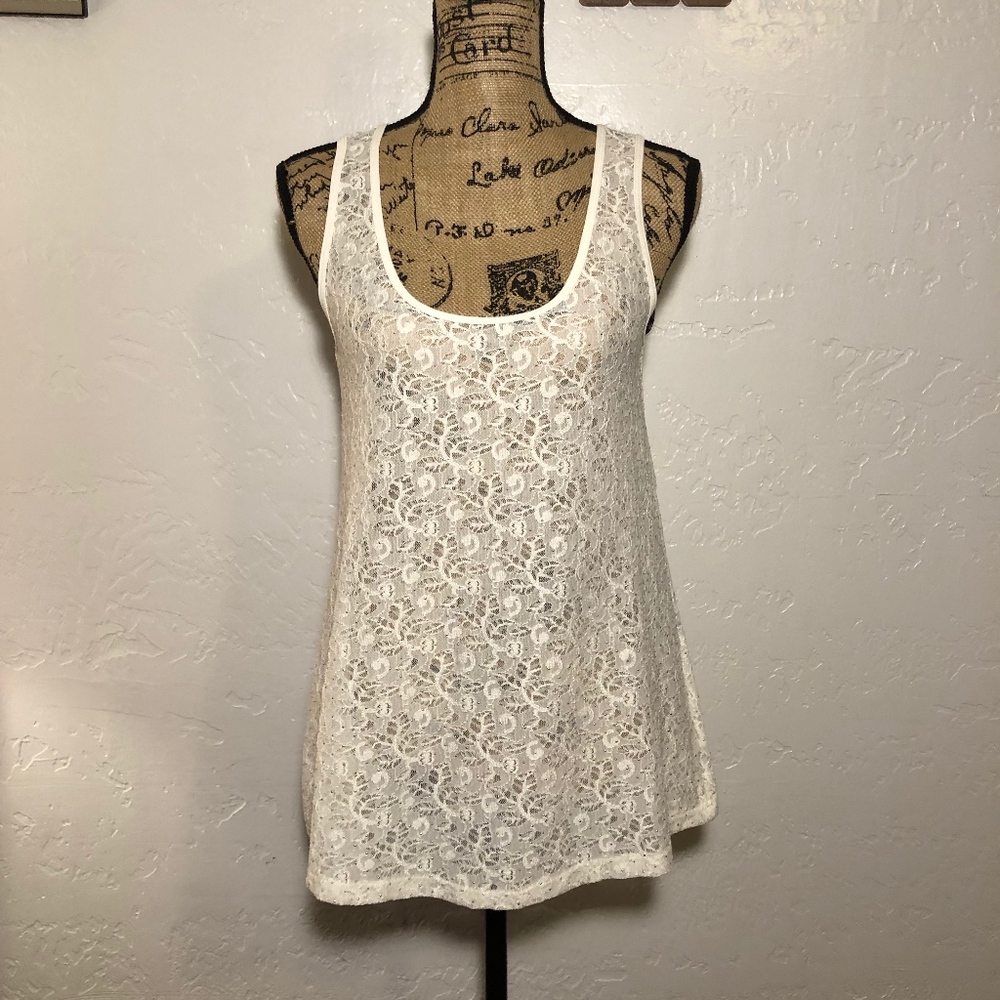 BKE Boutique lace blouse, size large